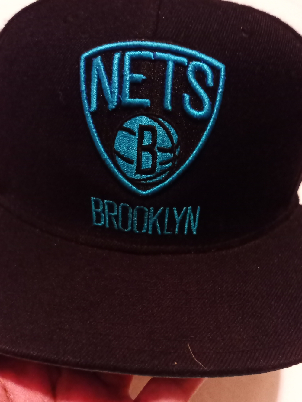 adidas Black Cap with Teal Brooklyn Nets Embroidery